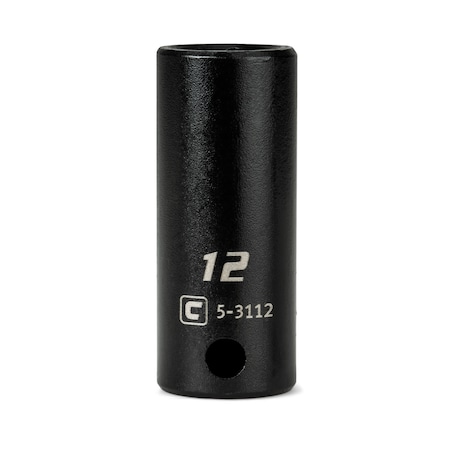 Capri Tools 3/8 in. Drive 12 mm Semi-Deep Impact Socket CP53112